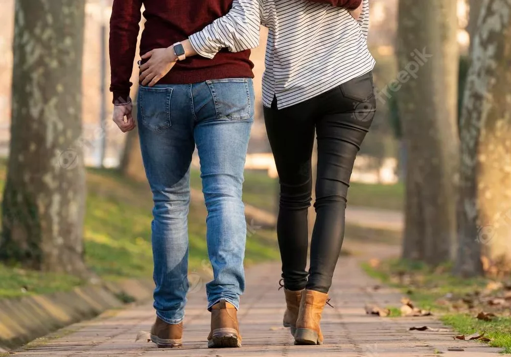 romantic walk of a couple as date idea