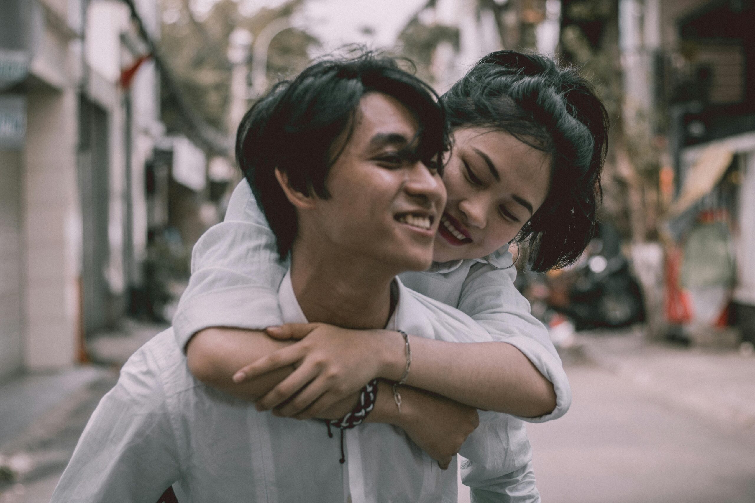 Happy couple in Korea